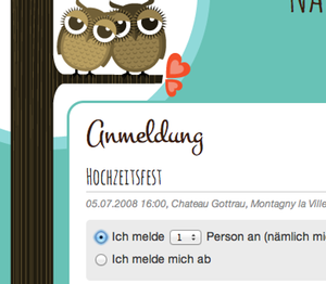 WeddingDonkey - Erstellt eure eigene Hochzeitshomepage mit online Anmeldeformular