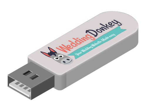 WeddingDonkey - Erstellt eure eigene Hochzeitswebseite und behaltet sie auf einem USB-Stick.